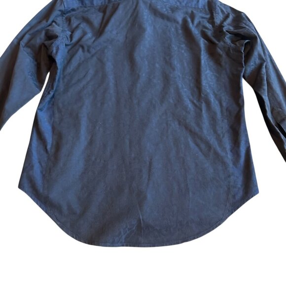 Robert Graham Navy Button-Down Shirt Long Sleeve Paisley Stripe Size Large NWOT - Picture 12 of 15